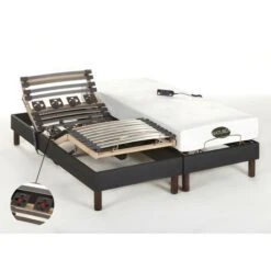 Set Da Relax Doghe E Sospensioni In Memory Foam Tessuto Antracite THESEE Di NATUREA - Motori - 2 X 80 X 200 Cm