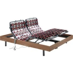 Rete Relax 2x48 Sospensioni In Legno Decorative Quercia Naturale Di DREAMEA - 2 X 70x 190 Cm - Motori OKIN