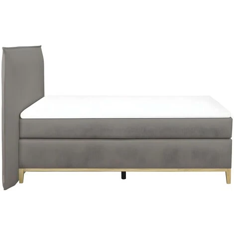 Set Boxspring Completo Testata+Reti+Materasso+Topper 160 X 200 Cm Tessuto Grigio - MOGAN Di Pascal MORABITO - immagine 4
