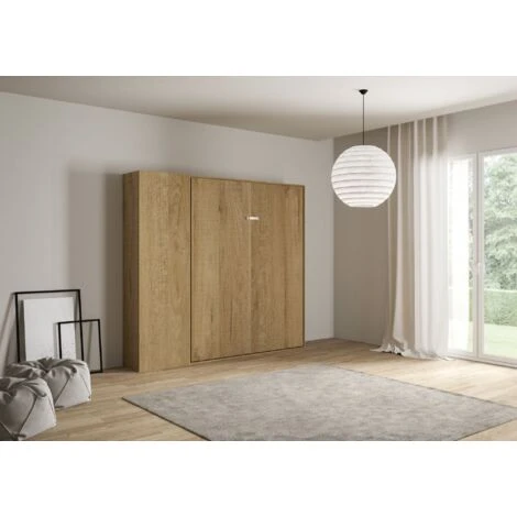 Letto Matrimoniale Kentaro Quercia Natura Con Colonna Sx-dx - immagine 2