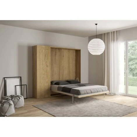 Letto Matrimoniale Kentaro Quercia Natura Con Colonna Sx-dx - immagine 3