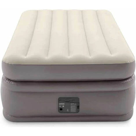 Intex Materasso Dura-Beam Prime Comfort Singolo Con Tecnologia Fiber Tech, Pompa Elettrica Incorporata 99X191X51 Cm I,2