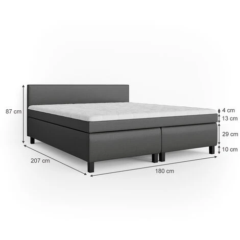 Letto Boxspring „Philly“ 180x200 Cm VitaliSpa - immagine 3