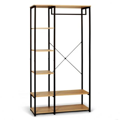 Guardaroba Appendiabiti Con Scaffale DETROIT Design Industriale - immagine 4