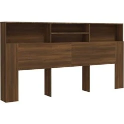 Testiera Con Contenitore Rovere Marrone 200x19x103,5 Cm VidaXL