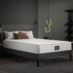 Materasso A Molle, Materasso In Schiuma Fredda A 7 Zone, Nucleo A Molle Insacchettate, 90x200 Cm, 100% Certificato Oeko-Tex, Copertura In Microfibra Trapuntata, Grado Di Durezza H3, Altezza 25 Cm