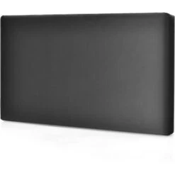 COSTWAY Testiera Da Letto Imbottita, Testiera A Muro Imbottita In Spugna Con Superficie In Tessuto Di Lino/Pelle PU, 88x53x7cm (Pelle PU-nero)