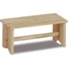 King Home POGGIAPIEDI In Legno Di Abete Naturale 35x16x16h Cm