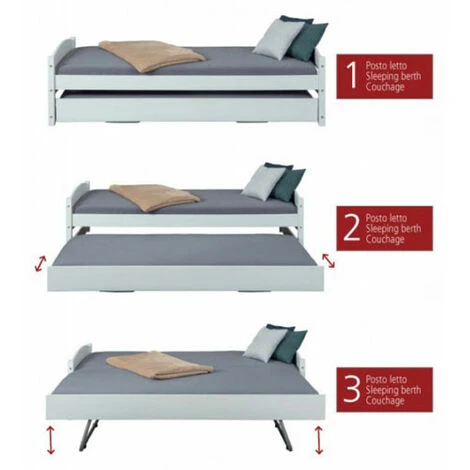 Letto In Legno Bianco Per Cameretta Bambini. Letti - immagine 3