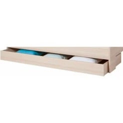 COMPOSAD Cassettone Estraibile Per Letto Legno Con Ruote Frassino CS2226 L202h17p84