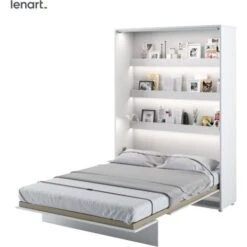 Lenart Letto A Scomparsa BED CONCEPT 01 140x200 Verticale Bianco Opaco