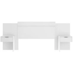 Testata Letto Allungabile Con Comodini - 140/160 Cm - Bianco - PARATI