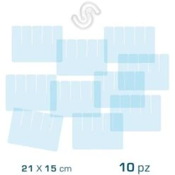 DIVISORI PER CASSETTI - Altezza 15cm - PLEXIGLASS Trasparente Lung. 21 Cm - 10 Pz