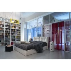 SEAN Matrimoniale In Pelle Rigenerata Bianca