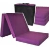 Materasso Ospite Extra Spesso - Viola - Materasso Da Campeggio - Materasso Da Viaggio - Materasso Pieghevole - 195 X 80 X 15