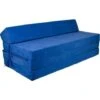 Materasso Pieghevole Con Cuscino - Fodera Lavabile - 200 Cm X 120 Cm X 10 Cm - Blu Scuro