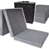 Materasso Ospite Grigio - Materasso Pieghevole - 195x80x10 Cm - Materasso Da Campeggio