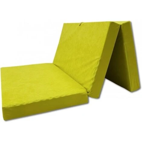 Materasso Ospite - Materasso Da Campeggio - Materasso Da Viaggio - Materasso Pieghevole - 120 X 200 X 10 - Verde - immagine 3