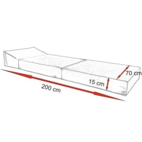 Materasso Ospite Di Lusso - Blu - Materasso Da Campeggio - Materasso Da Viaggio - Materasso Pieghevole - 200 X 70 X 15 - Con Cuscini - immagine 3