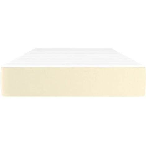 Materasso A Molle Crema 100x200x20 Cm In Similpelle VidaXL - immagine 4