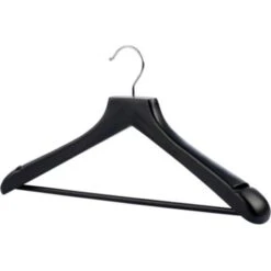 Trade Shop - 3 Gruccia Grucce A Filo In Legno Appendi Abiti Vestiti Maglie Pantaloni Camicie