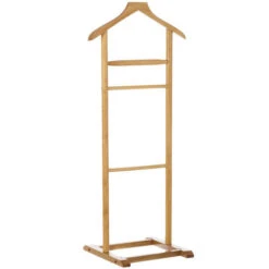 Appendiabiti Indossatore In Legno Quercia Servo Muto Porta Abiti 48x36x107cm