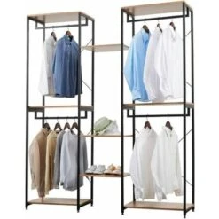 WOLTU Stand Appendiabiti Attaccapanni Guardaroba Armadio Scaffale Porta Abiti