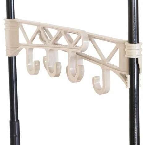 WOLTU Stand Appendiabiti Con Ganci E Scarpiera 4 Ripiani Scaffale Porta Abiti - immagine 3