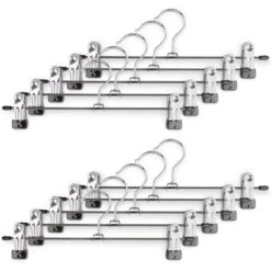 50 Pezzi Stendino Appendiabiti Immersi Nel Metallo Grucce Antiscivolo Per Pantaloni In Metallo Grucce Per Gonna 30x1x9cm