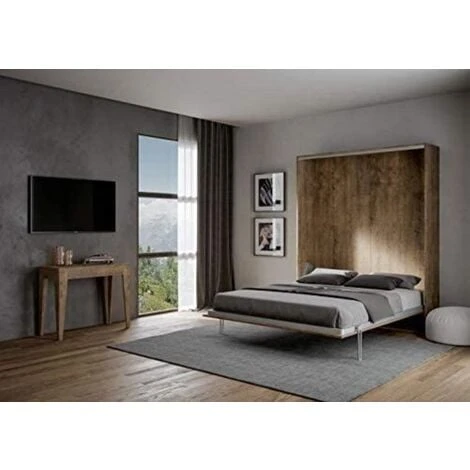 Letto A Scomparsa Verticale Matrimoniale 160 Cm Noce KENTARO