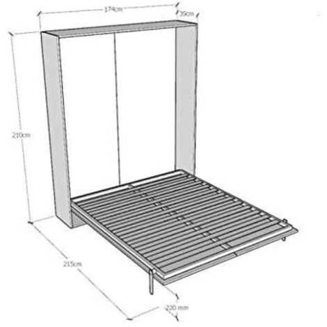 Letto A Scomparsa Verticale Matrimoniale 160 Cm Noce KENTARO - immagine 4