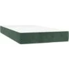 Materasso A Molle Verde Scuro 80x200x20 Cm In Velluto VidaXL