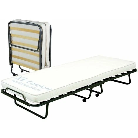 Letto Brandina Pieghevole A Doghe Con Materasso 80x200 Singola - immagine 2