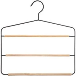 Appendiabiti In Legno A 3 Pezzi - Nero - 5 Five Simply Smart