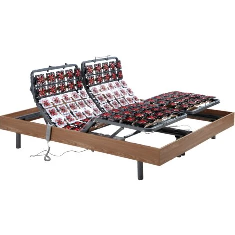 Letto Relax Elettrico Sole Sosp. Materasso Accoglienza Lattice 2x70x190cm Naturale Chiaro - ETHER Di DREAMEA - immagine 2