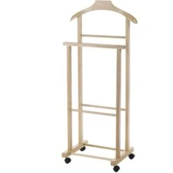 Indossatore Appendiabiti In Legno Di Faggio Salvaspazio Ingresso 5x44,5x97,5H Cm