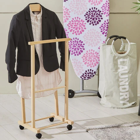 Indossatore Appendiabiti In Legno Di Faggio Salvaspazio Ingresso 5x44,5x97,5H Cm - immagine 2