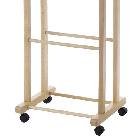 Indossatore Appendiabiti In Legno Di Faggio Salvaspazio Ingresso 5x44,5x97,5H Cm - immagine 4