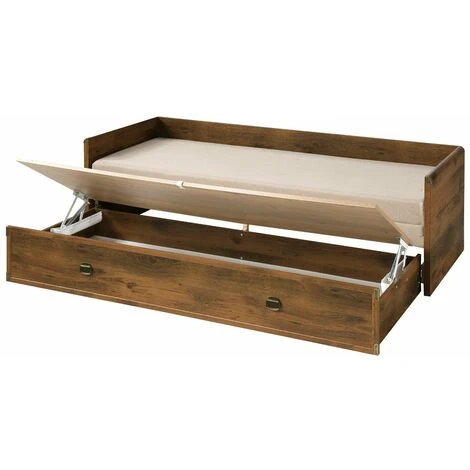 VENNA - Cama Nido Con Colchón + Cojines + Reposabrazos - Estilo Clásico - 202,5x79-154x60,5 Cm - immagine 3