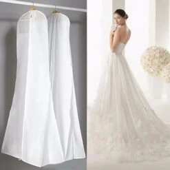 None Abito Da Sposa Bianco Spolverini Abito Da Sposa Abito Da Sera Copertura Antipolvere Traspirante 160/180cm