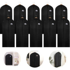 Randaco 10 Buste Porta Abiti 150 X 60 Cm Copertura Protettiva Nera