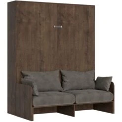 Letto Matrimoniale Sofà Kentaro Verticale A Scomparsa Noce (ALESSIA 20)