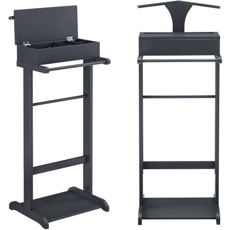 Nova Servomuto Da Camera Design Elegante Con Barra E Ripiano Disponibili Vari Colori Dimensioni : Grigio - immagine 2