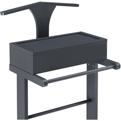 Nova Servomuto Da Camera Design Elegante Con Barra E Ripiano Disponibili Vari Colori Dimensioni : Grigio - immagine 5