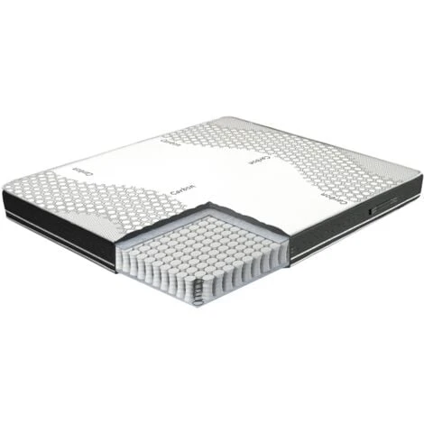 Materasso Molle Insacchettate Singolo 80x190, Alto 22 Cm - Rivestimento Carbon. Jolie - immagine 3