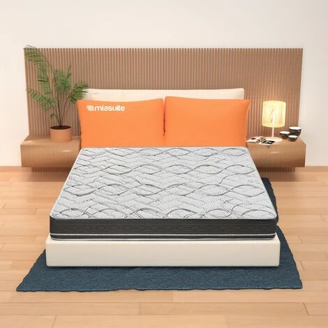 Materasso Molle Insacchettate Una Piazza E Mezza 120x190, Alto 22 Cm - Rivestimento Carbon. Jolie