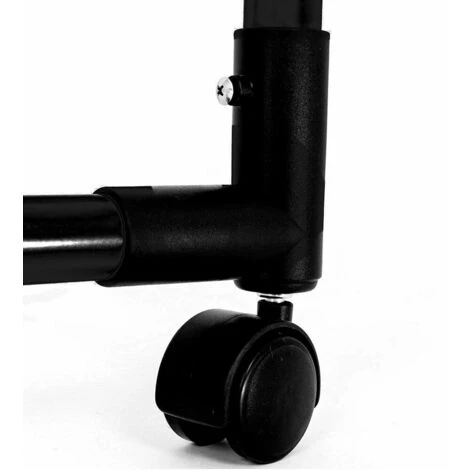 Stand Appendiabiti Pieghevole In Acciaio Asta Allungabile Regolabile Con Ruote - immagine 4